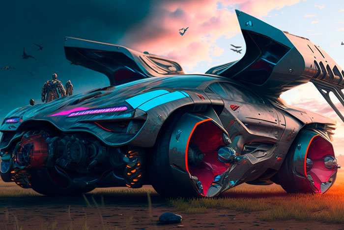 Vehículo del futuro 3D